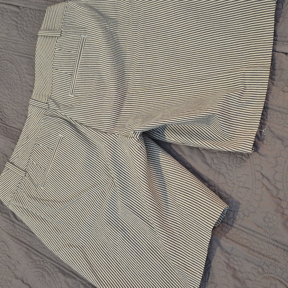 Ann Taylor Navy and White Striped Shorts - Picture 4 of 4